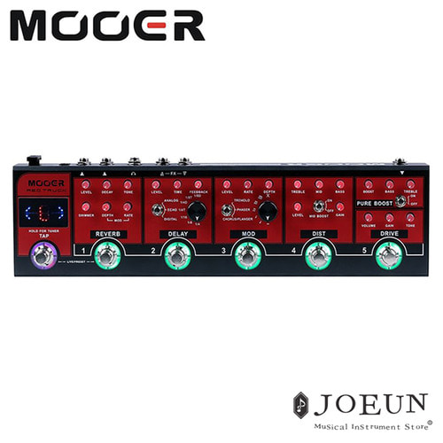 [MOOER] 무어오디오 RED TRUCK(레드트럭) 하이브리드 멀티이펙터/전용케이스 포함