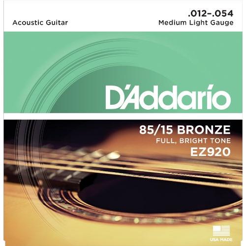 [다다리오]Daddario 어쿠스틱 통기타줄 EZ920  85/15 Bronze Medium Light