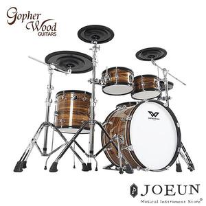 [고퍼우드] 전자드럼 X9 Brown Wood Grain Gopherwood Electric drum Set X9